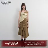 原创设计拼色连衣裙 新款 设计师品牌BLANCORE 2024春季