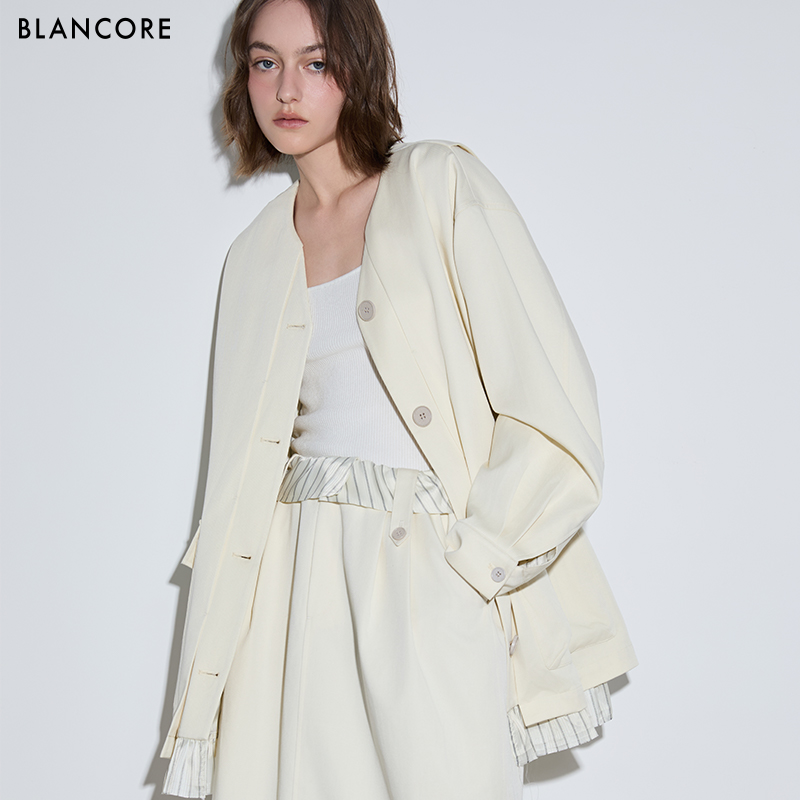 BLANCORE韩系假两件慵懒休闲外套