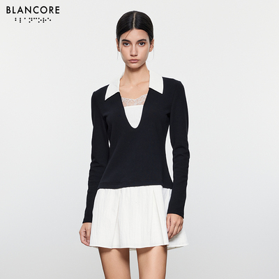 BLANCORE假两件修身连衣裙