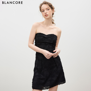 剪花肌理收腰抹胸背心上衣女 设计师品牌BLANCORE 2025夏季 新款