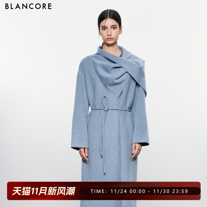 BLANCORE围巾装饰大衣风衣外套