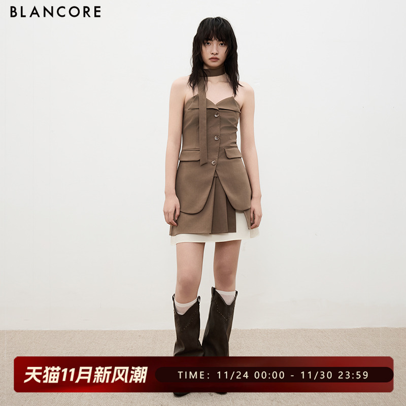 BLANCORE老钱风西装马甲上衣
