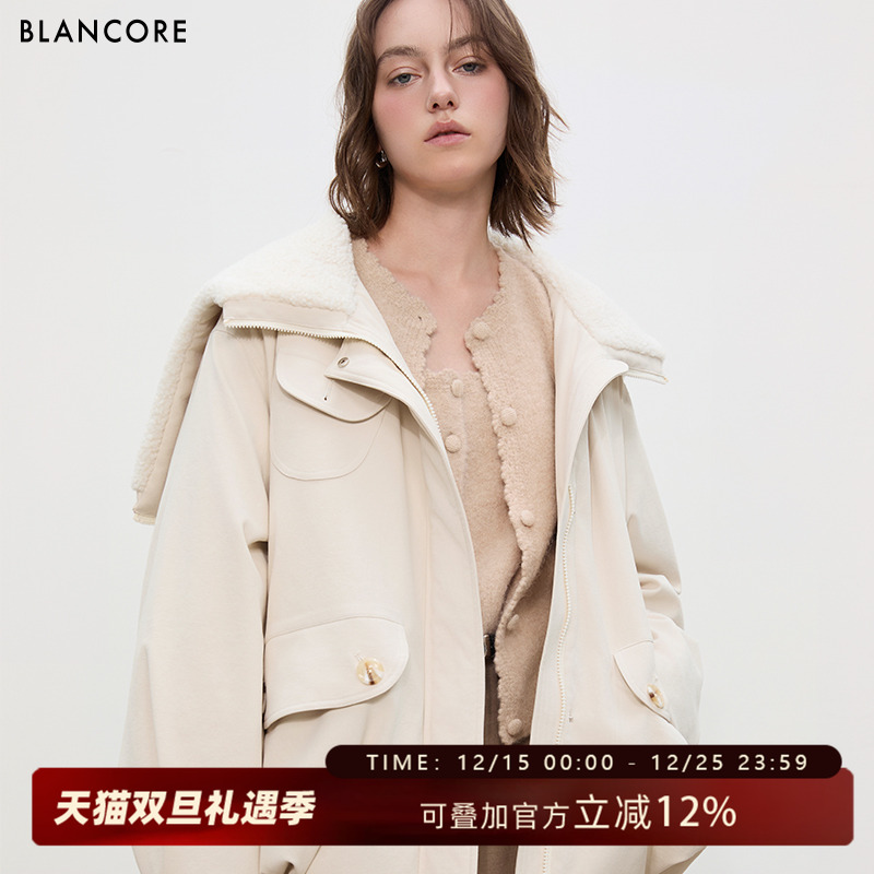 BLANCORE保暖鹅绒短款派克羽绒服