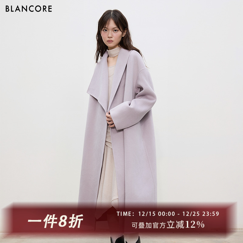 BLANCORE羊毛羊绒长款大衣外套