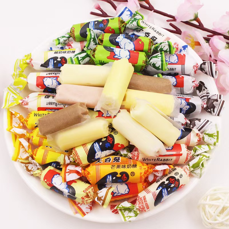 冠生园大白兔原味奶糖婚庆喜糖满月休闲零食软糖整箱超市批发500g