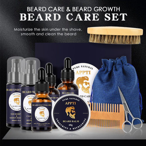 Beard Growth Kit,Beard Grooming Kit Beard Growth Oil胡须套装