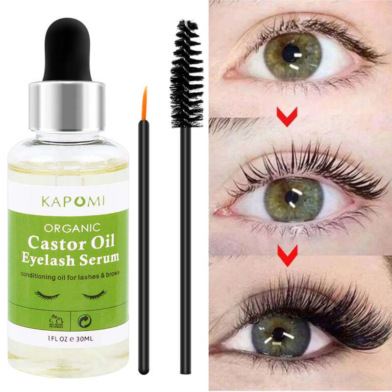 Natural Castor Oil Eyelashes Growth Essential Oil Thick Long