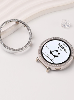 适用华为手表gt6保护壳gt5pro仿钻保护套gt5智能手表盘专用gt4防刮半包保护套42/41mm表盘耐磨通用配件女款