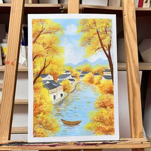 水粉色彩静物手绘素描丙烯代画彩铅风景画油画代画手绘水彩画定制