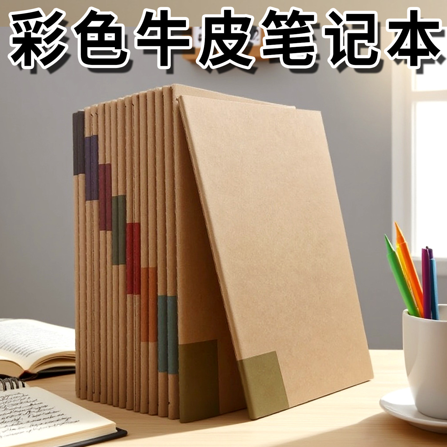 a4彩色牛皮纸笔记本本子