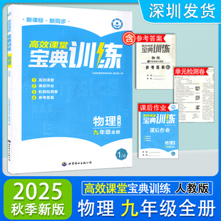 2025秋季新版高效课堂宝典训练九年级全一册物理人教版同步辅导练习册 物理初三9年级全册新课标新同步宝典训练