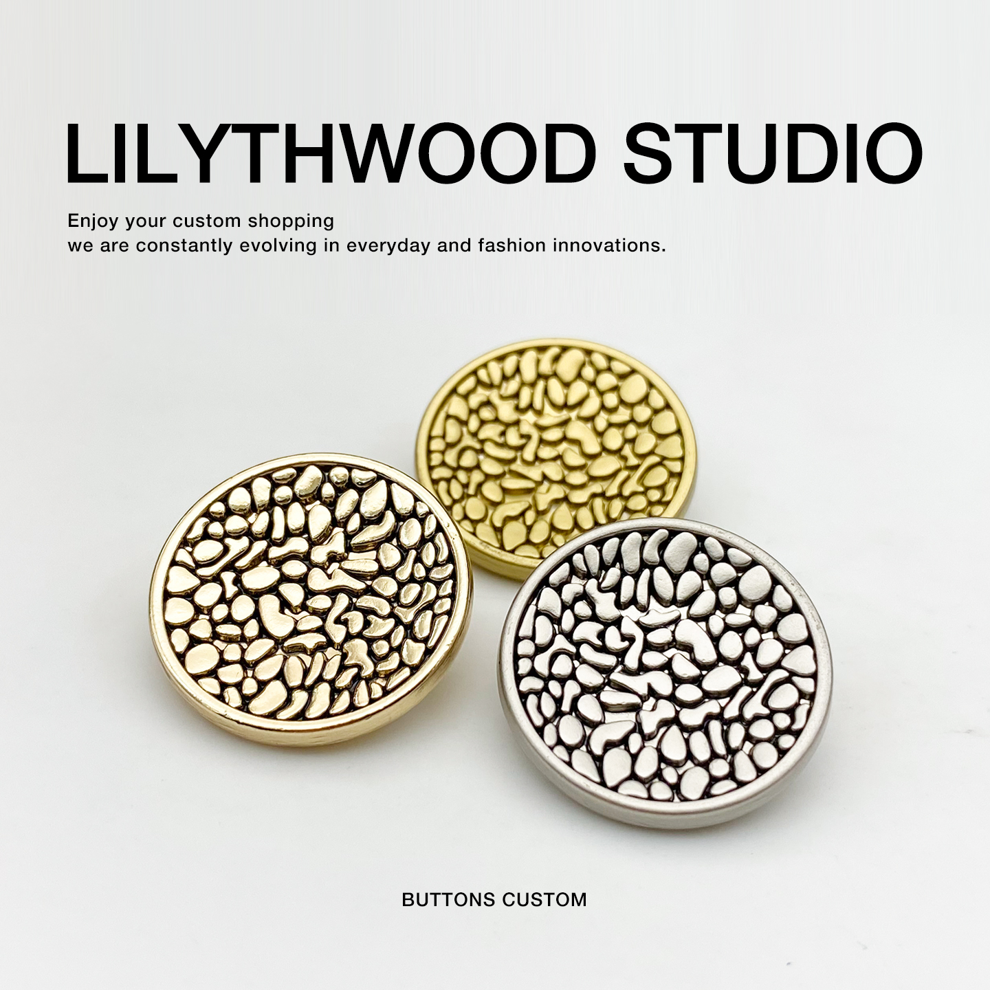 精致碎纹男女金属服装上衣扣子