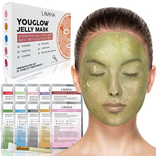 youglow 10 jelly face mask peel off face treatment - 24k gol
