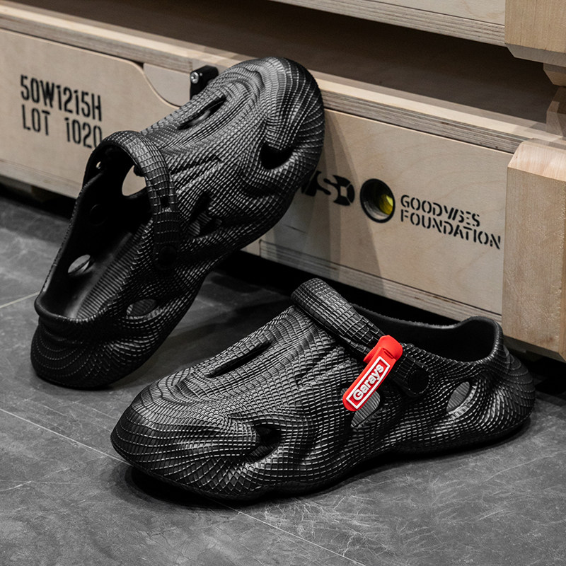 夏季新型eva踩屎感男士洞洞鞋男透气防滑防臭户外沙滩外穿凉鞋