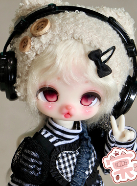 【棠戏BJD预定】素头【森林大兔吱】熊熊 3插6分 卡通 大头