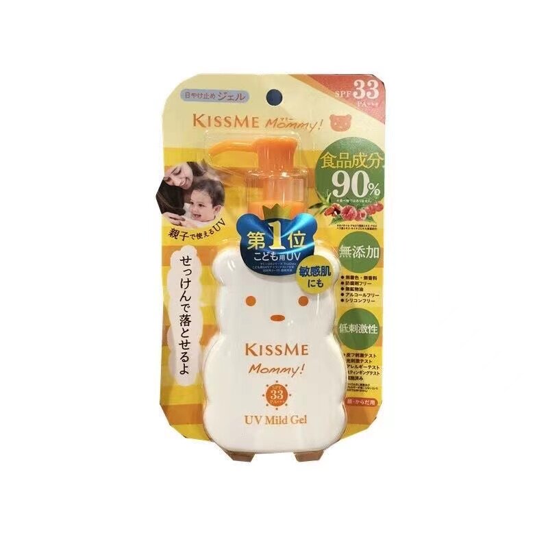 【本土】KISS ME奇士美小熊防晒霜无添加敏感肌儿童SPF33 100g/瓶图片