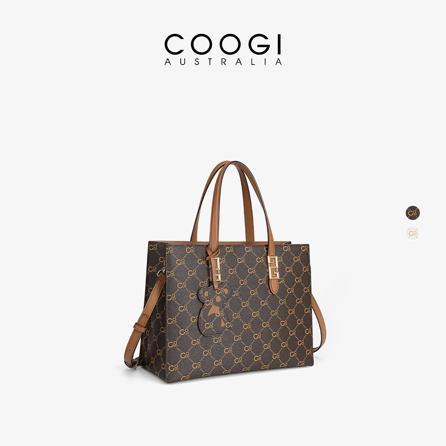 COOGI新款包包上班通勤大容量托特包真皮牛皮轻奢手提包斜挎包女