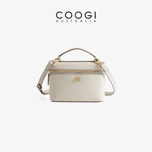 COOGI牛皮小方盒包女2026新款头层牛皮高级感通勤轻奢女包盒子包