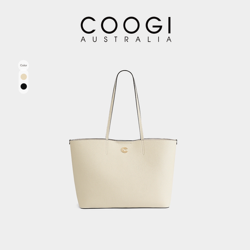 COOGI真皮大容量通勤托特包女