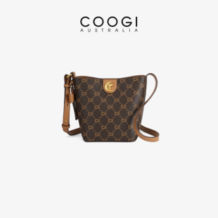 轻奢高级感老花水桶包单肩包通勤斜挎包 COOGI品牌包包女2025新款