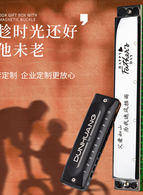 敦煌Y2411单音口琴正品初学入门单孔单排调口琴成人送礼定制专属