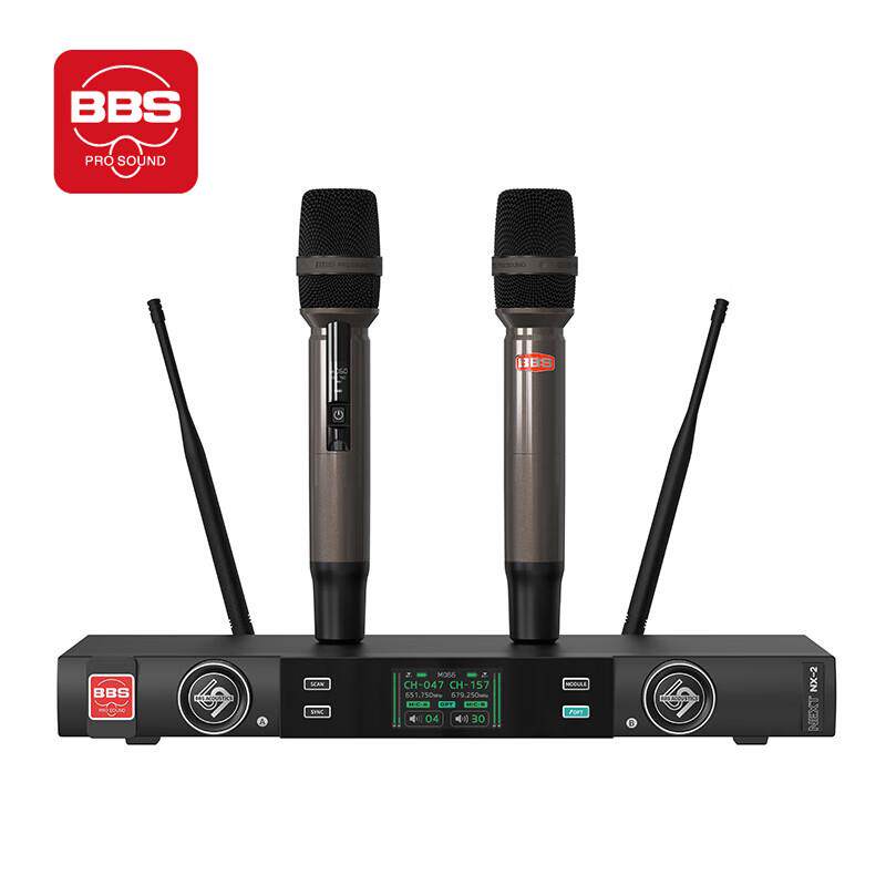 BBS U-898BGS无线话筒一拖二麦克风舞台婚庆专业U段防啸叫KTV专用