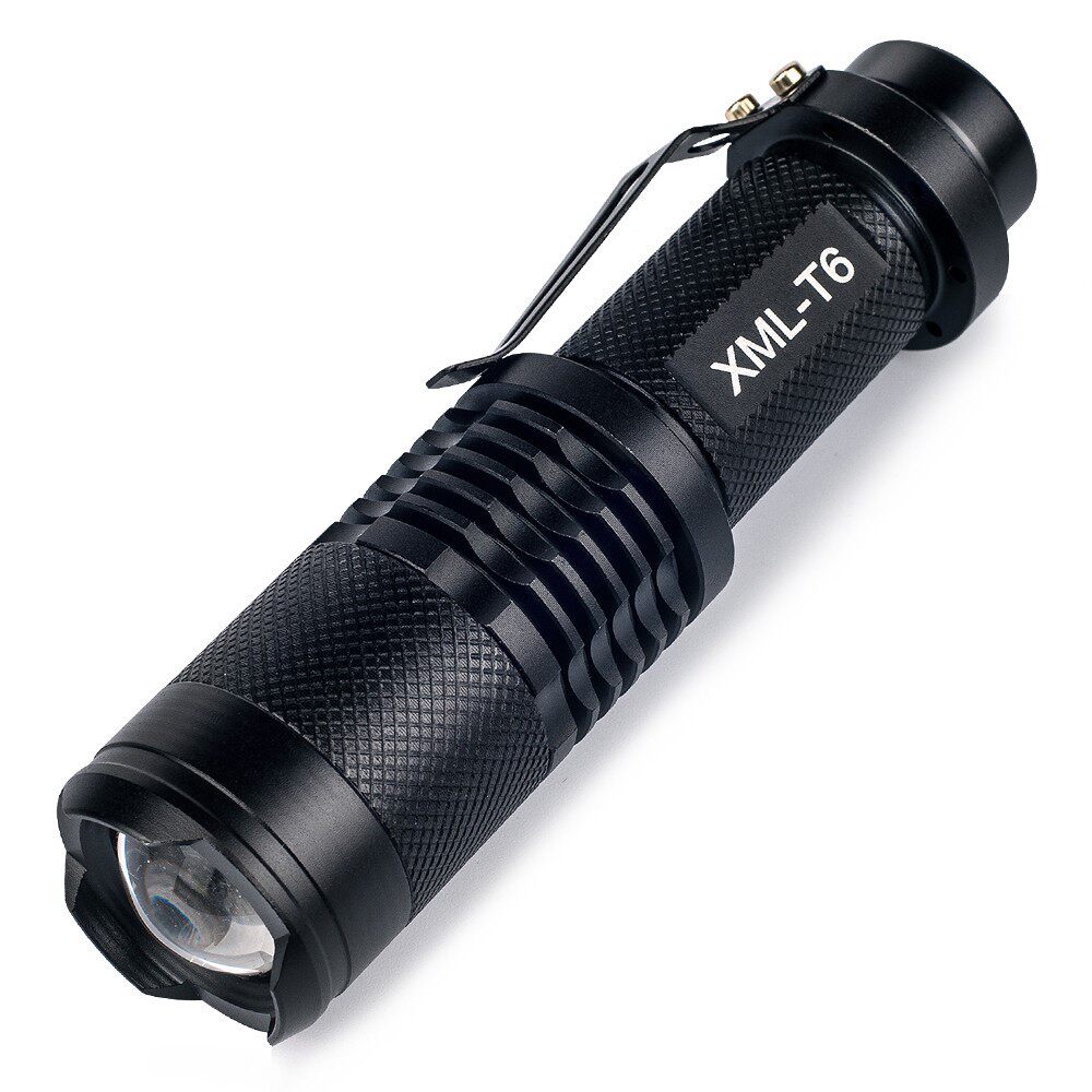 CREE T6 SK98 五档强光手电筒 L2伸缩变焦迷你强光充电手电筒超亮