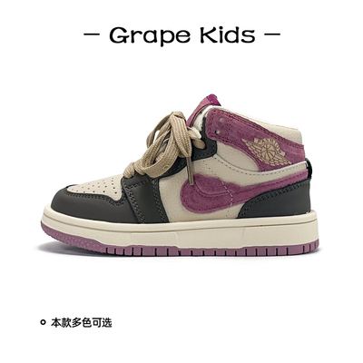 aj板鞋女童运动鞋真皮秋冬季