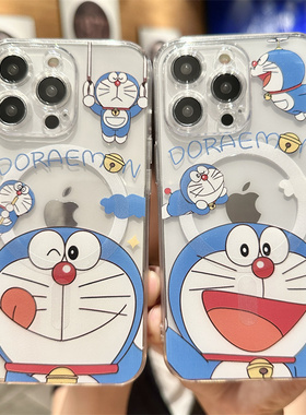 磁吸magsafe适用苹果17pro手机壳iPhone16promax保护套14新款13可爱哆啦A梦12创意11卡通防摔女生ins闺蜜plus