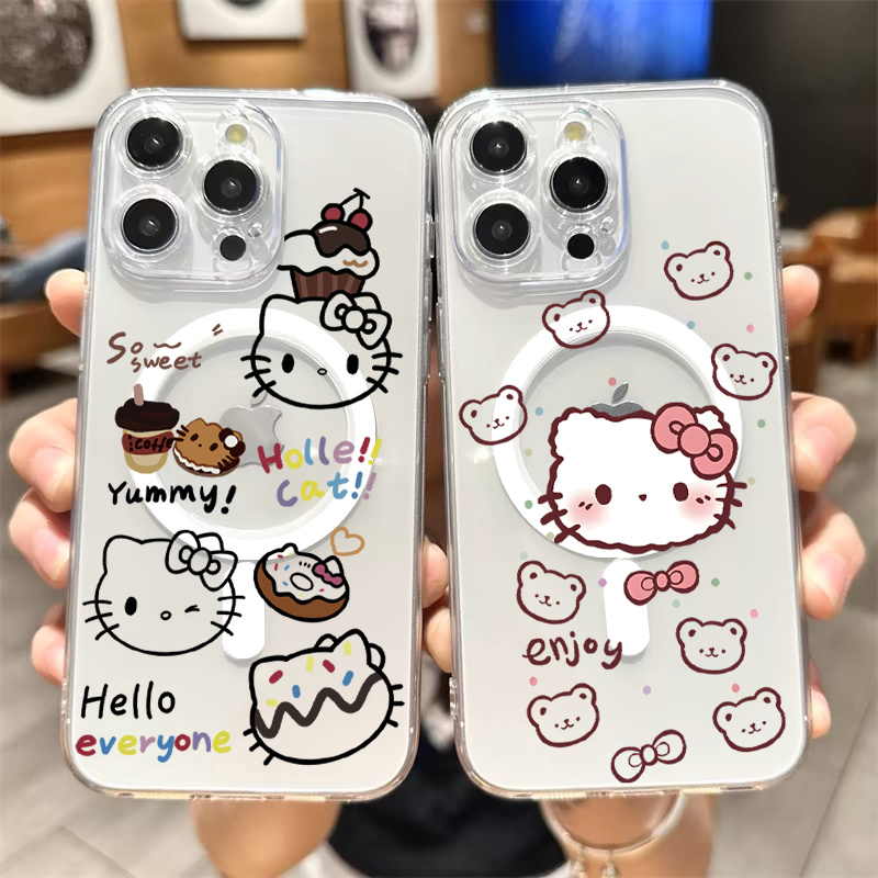 磁吸magsafe适用苹果17promax手机壳7HelloKitty16凯蒂猫iPhone14闺蜜plus卡通13可爱11女15华为mate60小米15