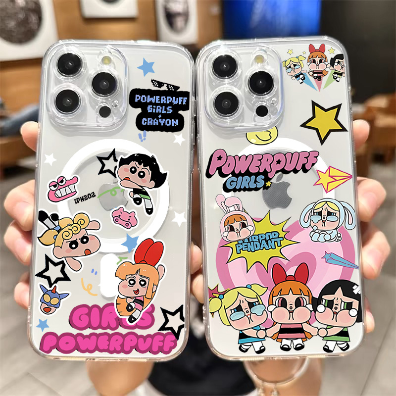 磁吸Magsafe适用苹果15pro手机壳iPhone16pro飞天小女警17卡通12透明15plus防摔11华为mate60女生14pro小米15