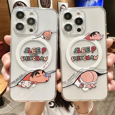 磁吸Magsafe苹果手机壳蜡笔小新