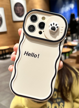 可拆卸推拉窗适用苹果15promax手机壳16iPhone14pro可爱Hello简约13高级感11硅胶12全包镜头plus趣味防摔女生