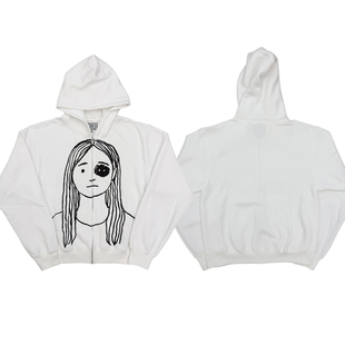 Praiseche Merch Shop Madonna Zipper Hoodie印花拉链外套帽衫