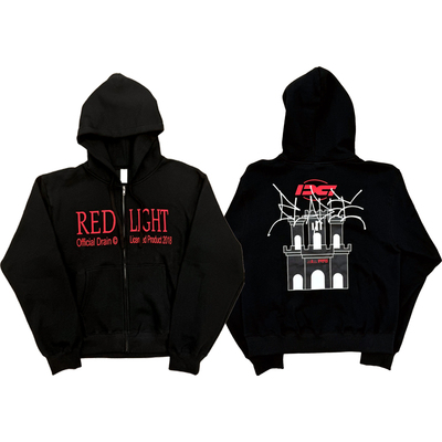 Drain Gang  SadBoys Bladee Red LightZip UpHoodie连帽拉链外套