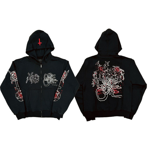 KenCarson Antagonist2.0zip up hoodie会场限定印花连帽拉链外套