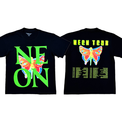 Playboi Carti Neon Tour Merch Butterfly Tee会场限定短袖T恤