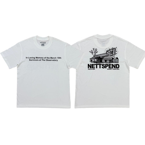 INVERT TOUR 2025 Nettspend Observatory tee巡演限定短袖T恤
