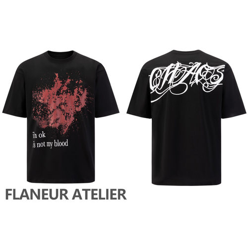 KK11 Ken Carson IM OKT Shirt  纯棉血迹宽松短袖opium