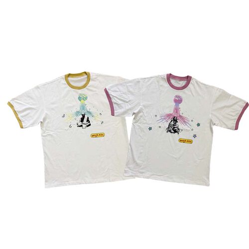 KK11 Kapital Laundry max monk Ringer Tee复古拼色短袖T恤僧侣