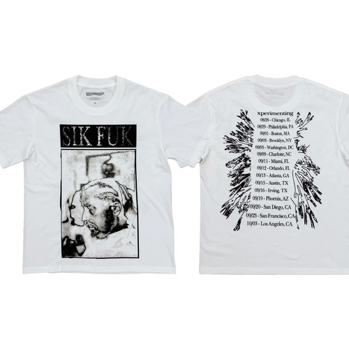 Ken Carson Xperiment Tour SIK FUK Tee会场限定印花短袖T恤