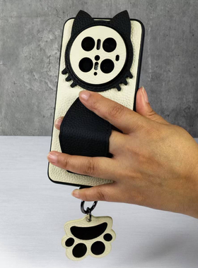 适用华为Mate70air手机壳新款mate70pro+腕带支架真皮保护套70rs非凡大师可爱猫咪防摔mt60镜头全包配挂绳