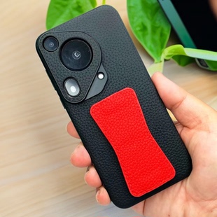 适用华为Pura 80Ultra手机壳新款真皮腕带Pura 70Pro+支架全包防摔高级感小众高档奢华男女送斜挎挂绳不顶膜