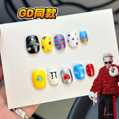 秋冬美甲手绘雪人圣诞穿戴甲