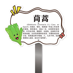 蔬菜介绍标识牌私家菜园幼儿园班级学校户外插地牌子记录牌标志牌土豆白菜青菜蔬菜免费定制提示牌标牌