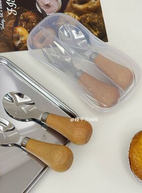 可爱304不锈钢儿童叉勺套装短柄宝宝吃饭餐具甜品勺子便携收纳盒