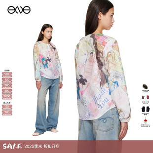 Williams Ashley 蝴蝶结长袖 T恤上衣女装 25秋 新品 ENG