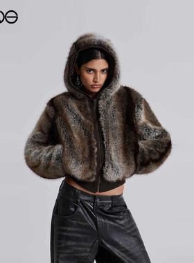 【ENG】JADED LONDON拉链连帽夹克短款保暖外套上衣男女新品25冬