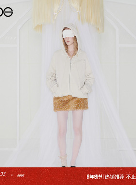 【ENG】Effet de Soleil 刺绣烫钻连帽卫衣外套女装 新品25秋