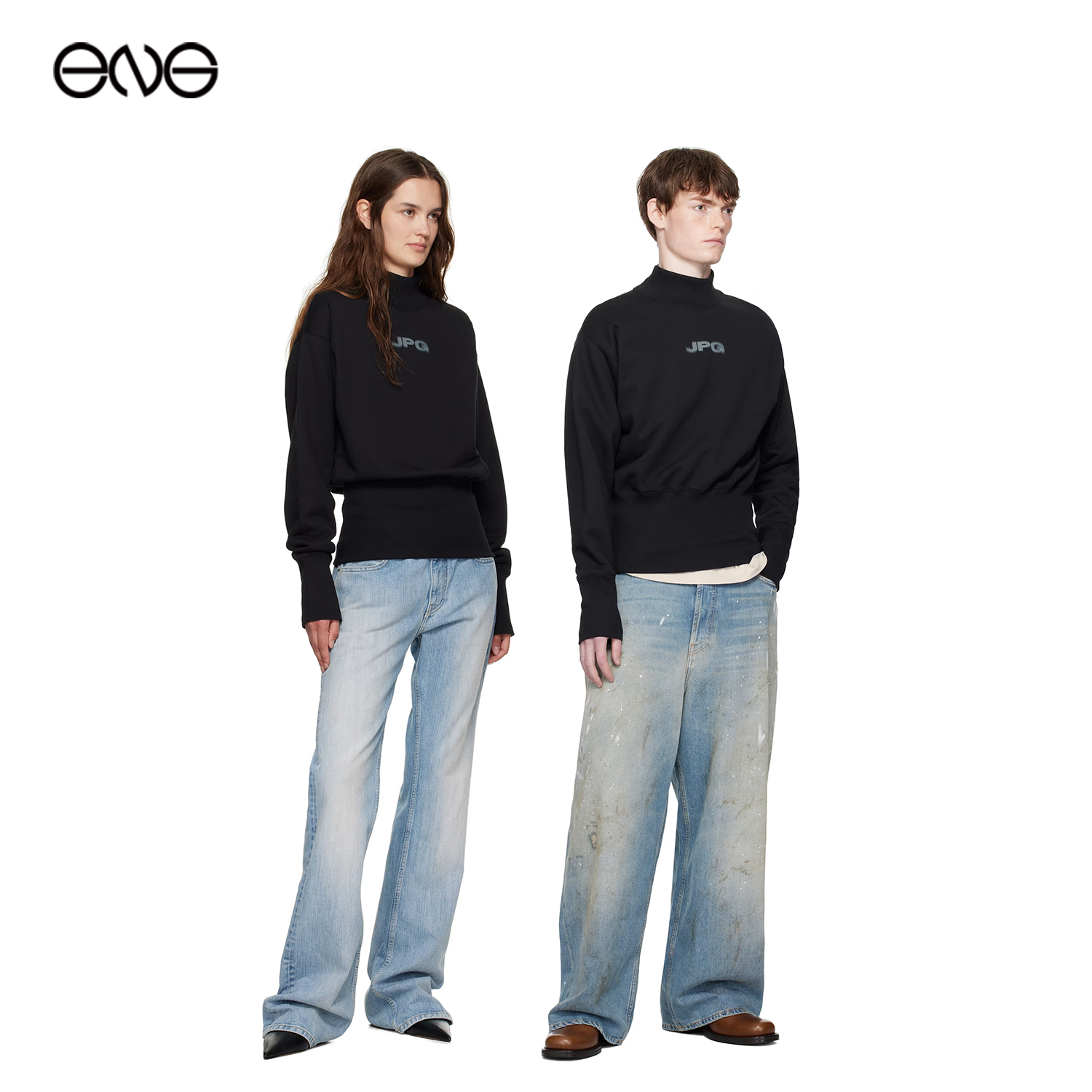 【ENG】Jean Paul Gaultier “JPG”文字印花圆领卫衣女新品25秋